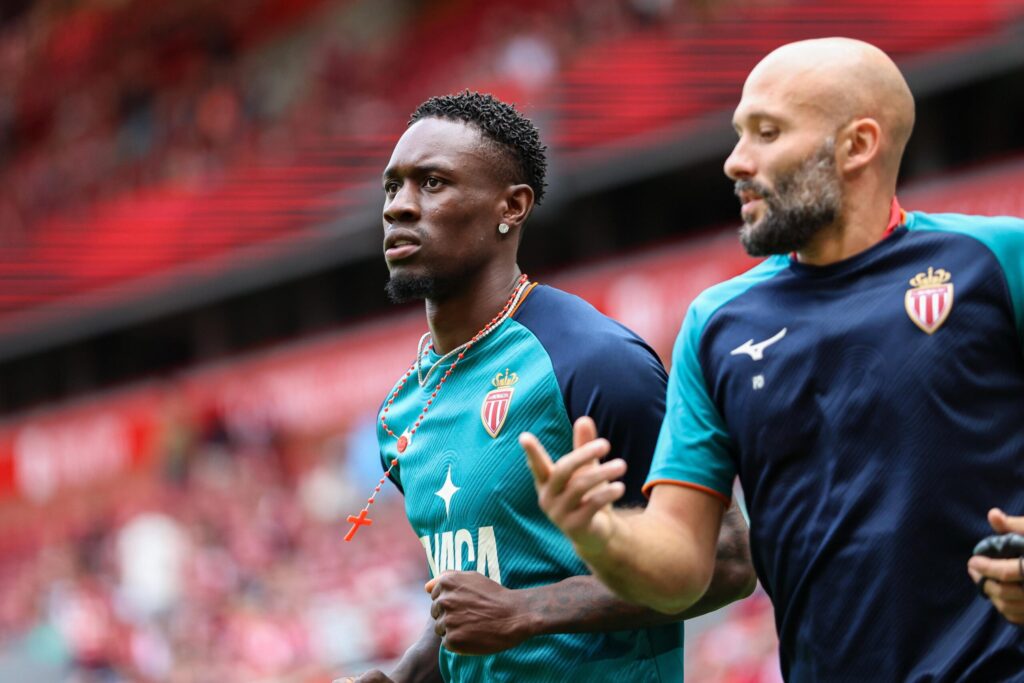 Folarin Balogun w barwach AS Monaco podczas meczu piłkarskiego