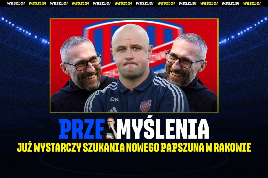 Piłkarze Rakowa Częstochowa na boisku podczas meczu