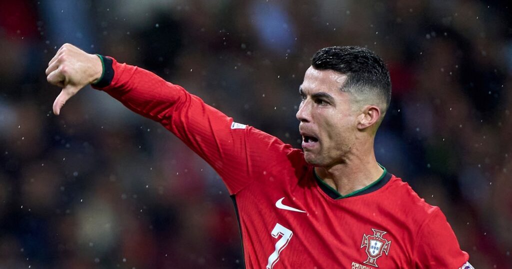 Cristiano Ronaldo podczas meczu reprezentacji Portugalii