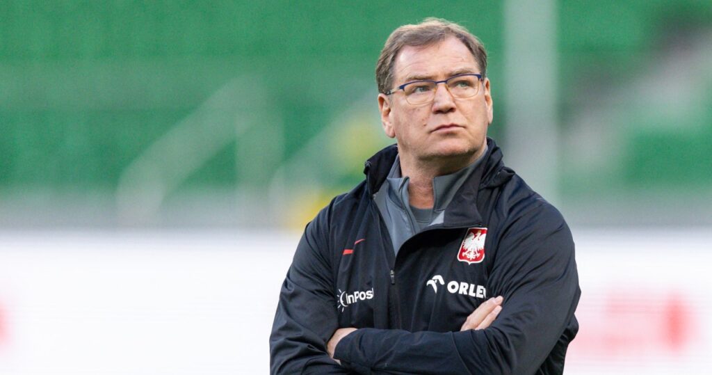 Reprezentacja Polski podczas meczu piłkarskiego