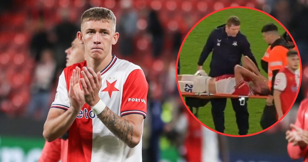 Piłkarze Slavii Praga podczas meczu ligowego