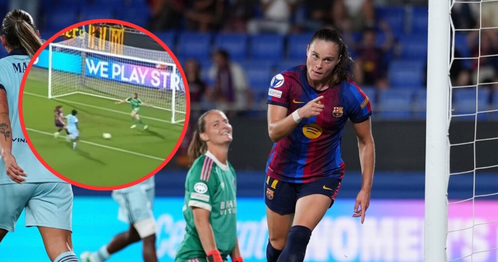 Ewa Pajor podczas meczu Ligi Mistrzyń UEFA