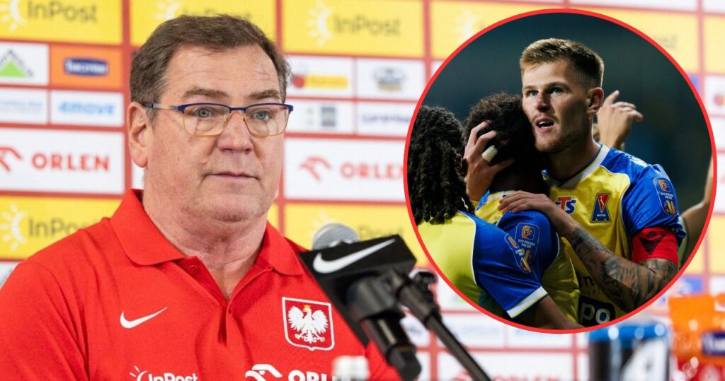 Jan Urban na konferencji prasowej reprezentacji Polski