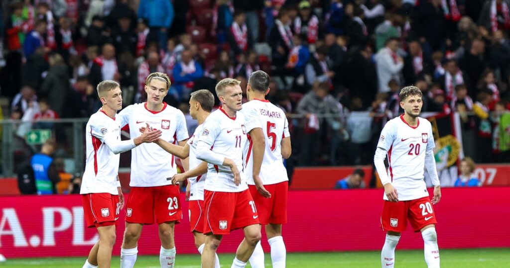 Wiktor Nowak podczas meczu reprezentacji Polski