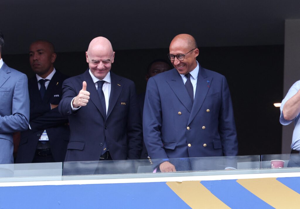 Gianni Infantino na konferencji prasowej FIFA