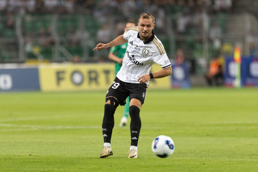Łukasz Zjawiński podczas treningu Legii Warszawa