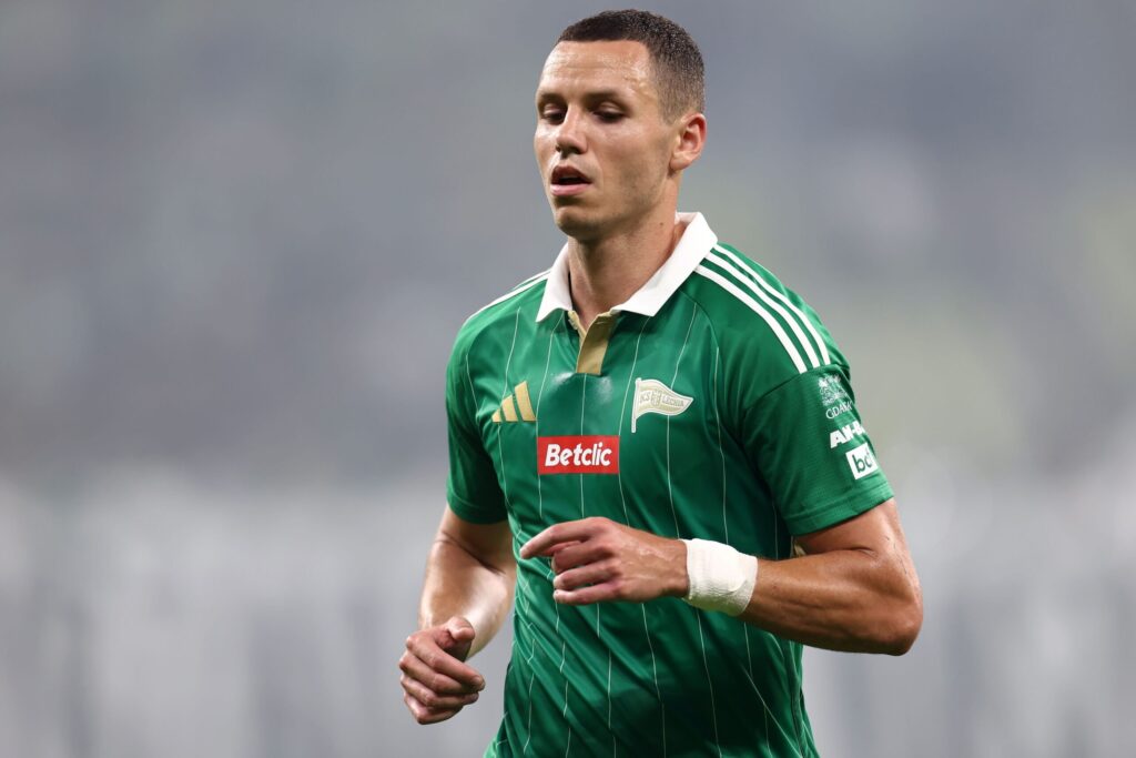 Ivan Żelizko w barwach Lechii Gdańsk podczas meczu