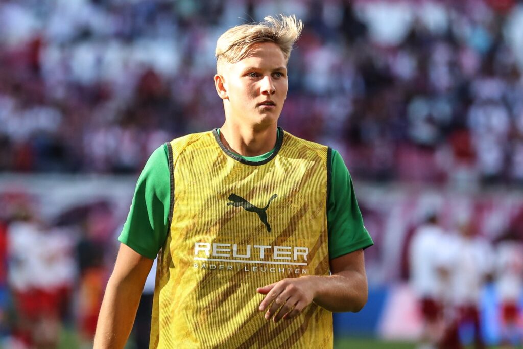 Jan Leszczyński w barwach Borussii Mönchengladbach podczas meczu