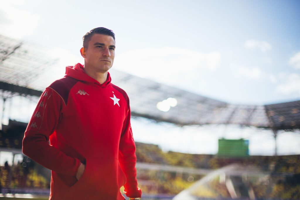 Jordi Sanchez w barwach Wisły Kraków podczas meczu Ekstraklasy