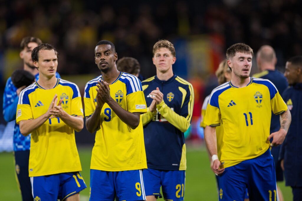Piłkarz reprezentacji Szwecji Alexander Isak podczas meczu