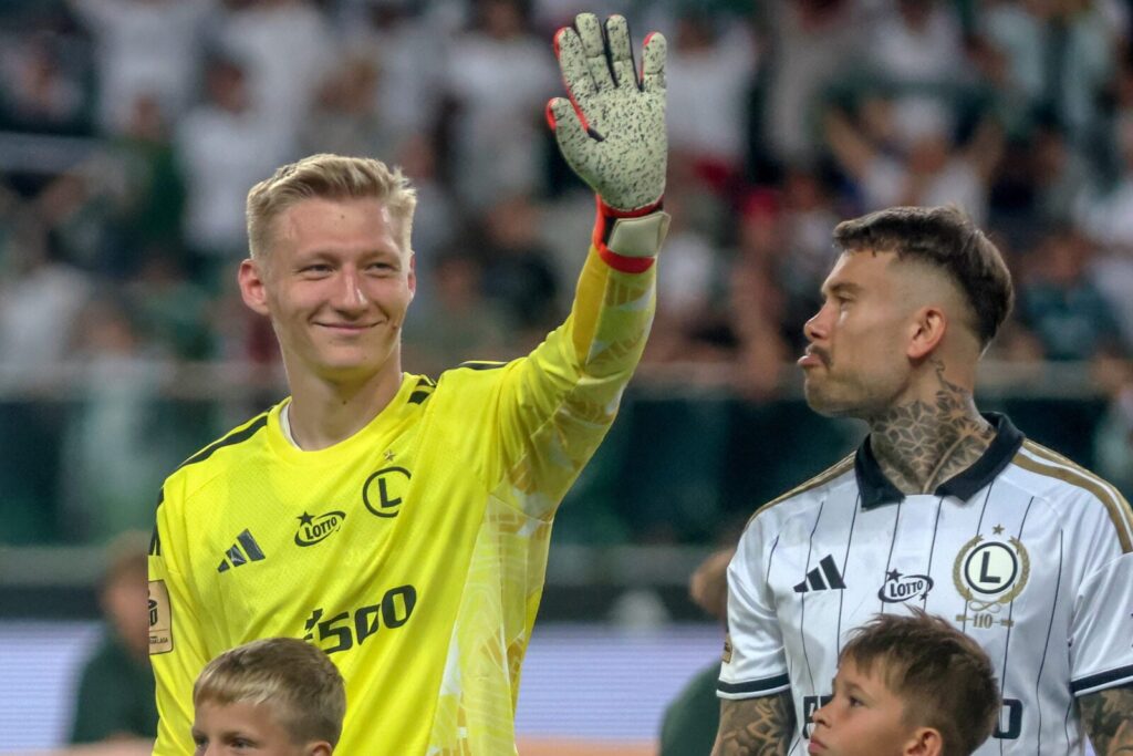 Otto Hindrich i Kamil Piątkowski podczas meczu Legii Warszawa