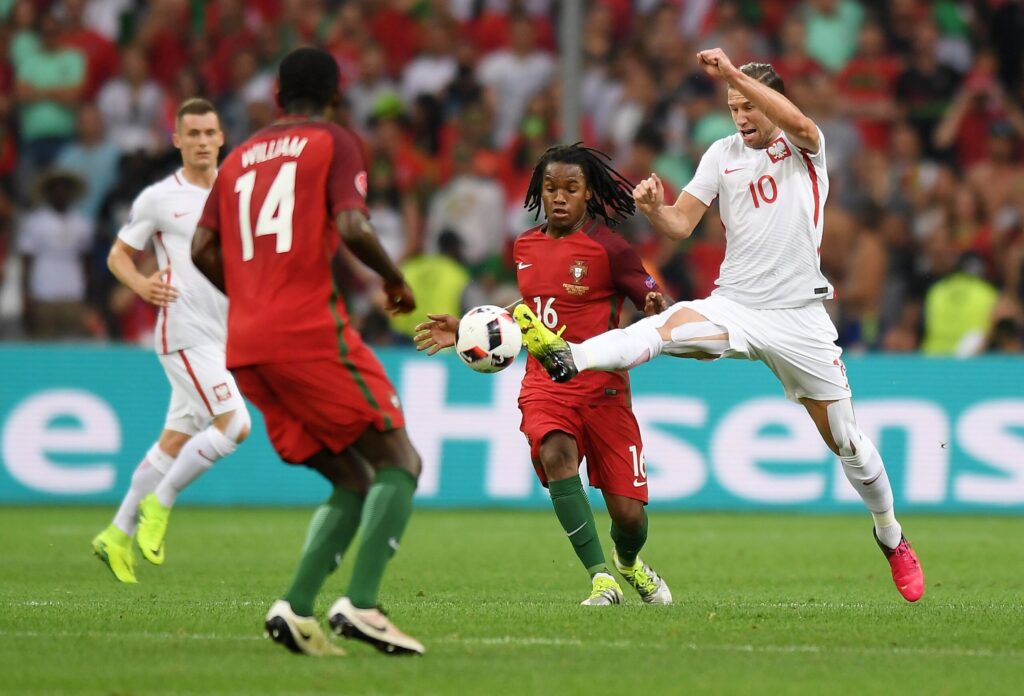 Renato Sanches w barwach PSG na boisku