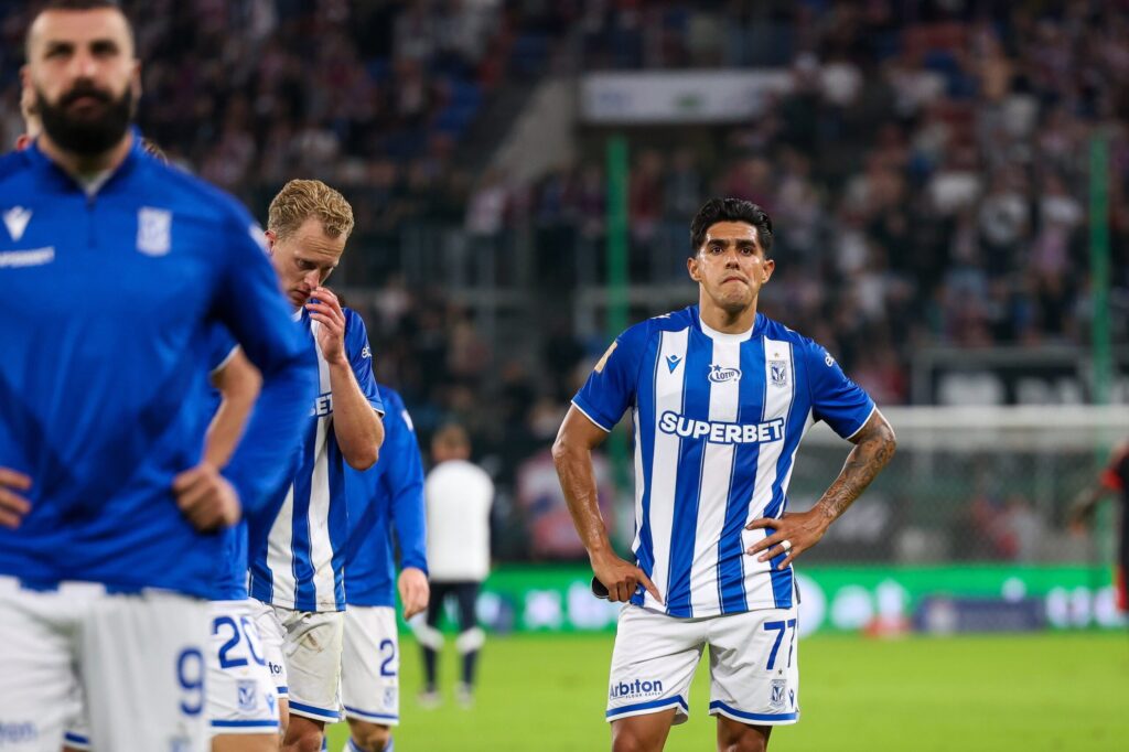 Luis Palma podczas meczu Lecha Poznań