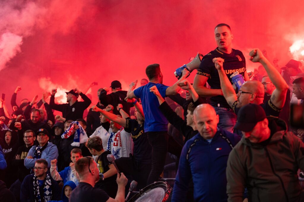 Piłkarze Lecha Poznań podczas meczu Ligi Europy