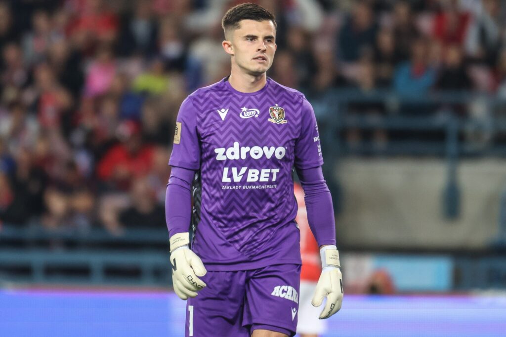 Karol Niemczycki podczas meczu Śląska Wrocław