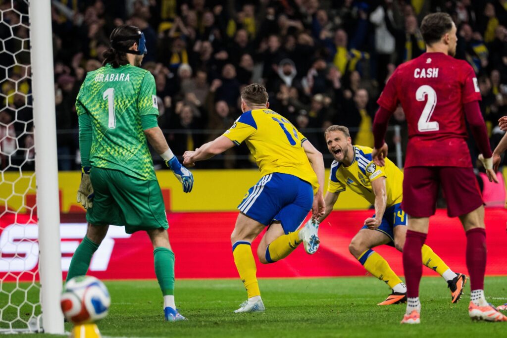 Reprezentacja Polski podczas meczu Ligi Narodów UEFA