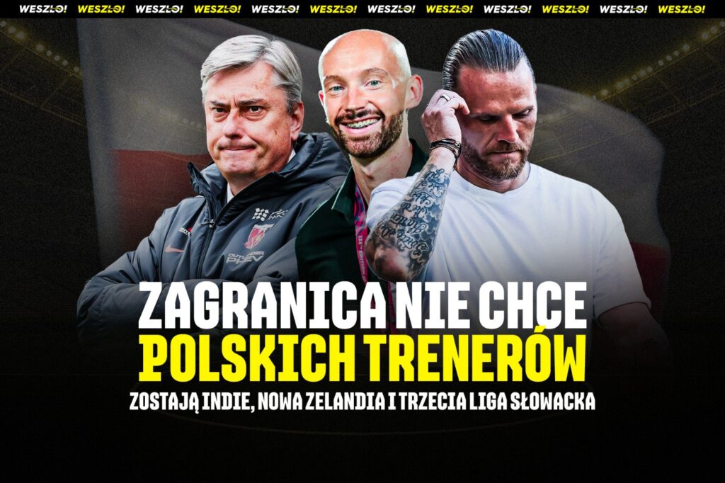 Polski trener podczas meczu piłkarskiego za granicą