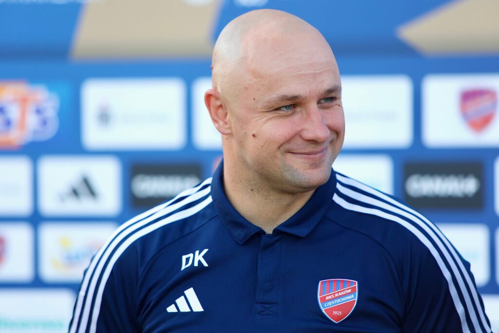 Dawid Kroczek podczas meczu piłkarskiego