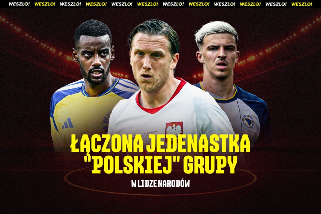 Piłkarze reprezentacji Polski i Szwecji w akcji podczas meczu Ligi Narodów
