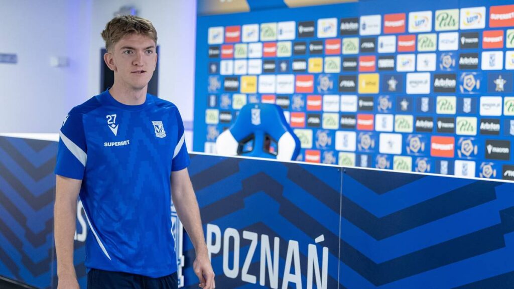 Piłkarze Lecha Poznań i Bayer Leverkusen podczas meczu Ligi Europy