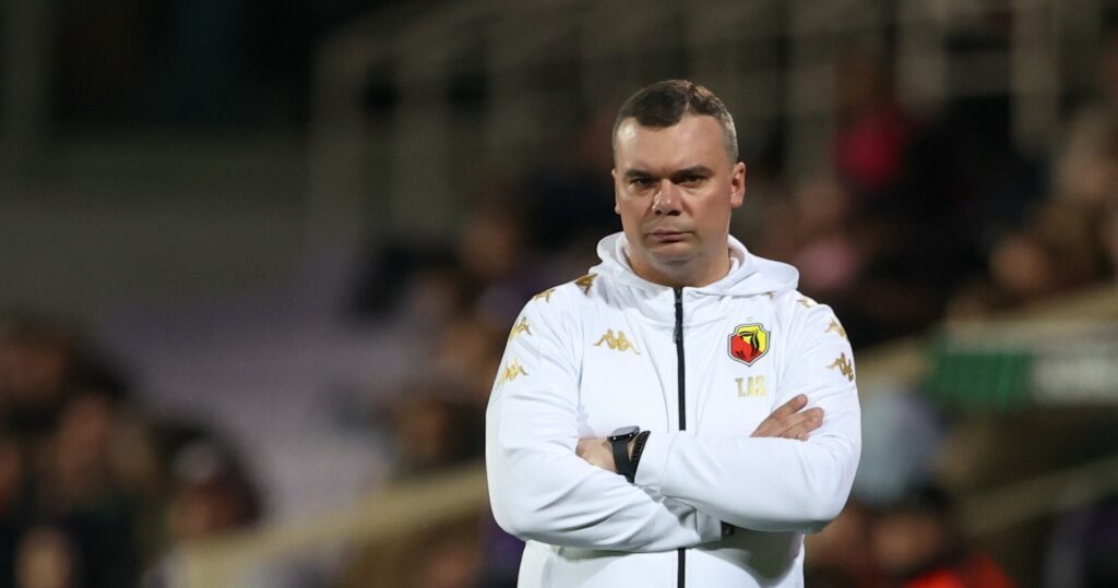 Adrian Siemieniec i Arkadiusz Kamil Wójcik podczas meczu Ekstraklasy