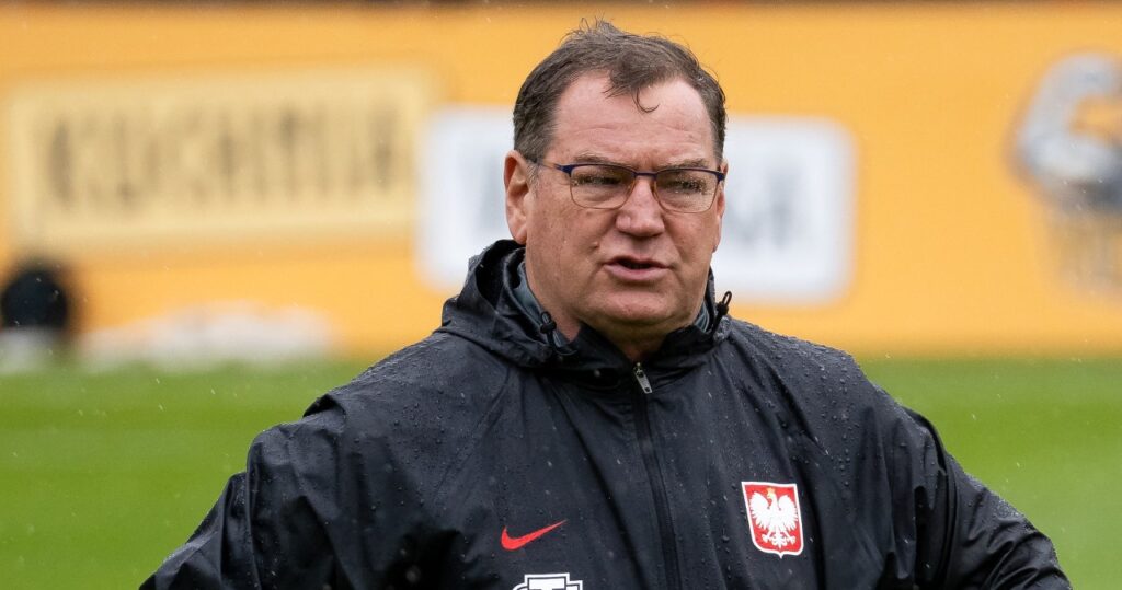 Reprezentacja Polski podczas meczu piłkarskiego