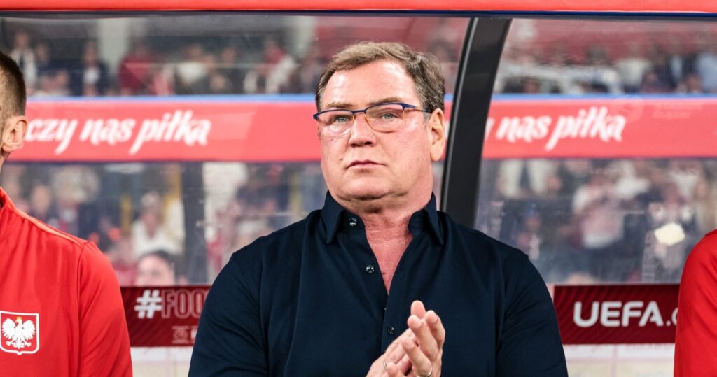 Jan Urban podczas meczu reprezentacji Polski