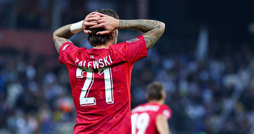 Reprezentacja Polski podczas meczu Ligi Narodów UEFA