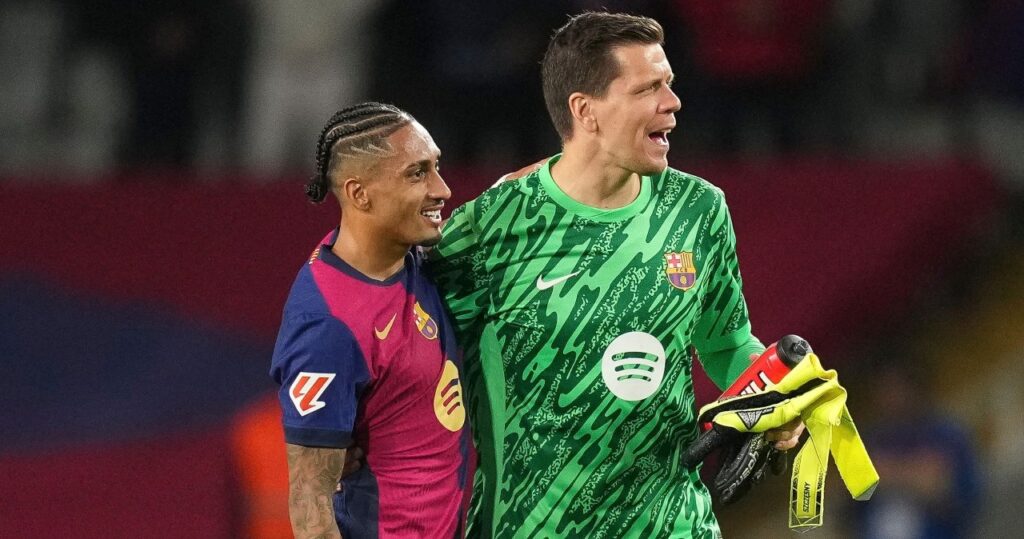Raphinha w barwach FC Barcelony podczas meczu