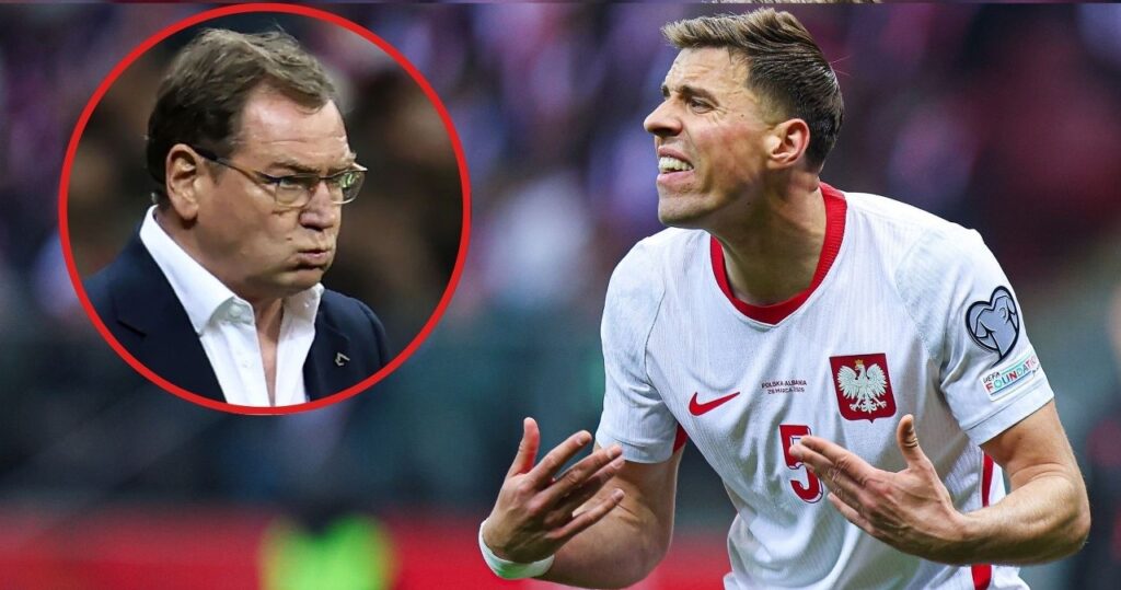 Jan Bednarek w koszulce reprezentacji Polski podczas meczu