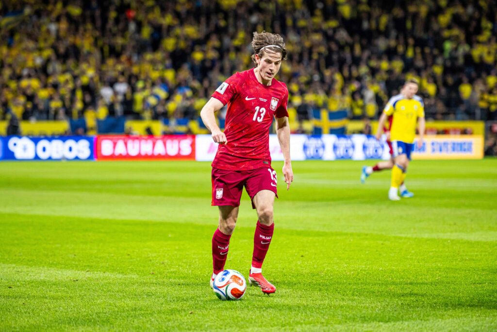 Jakub Kamiński w barwach FC Köln podczas meczu Bundesligi