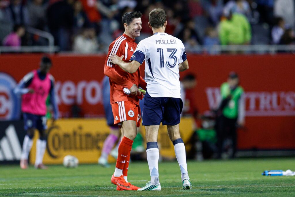 Robert Lewandowski podczas meczu MLS