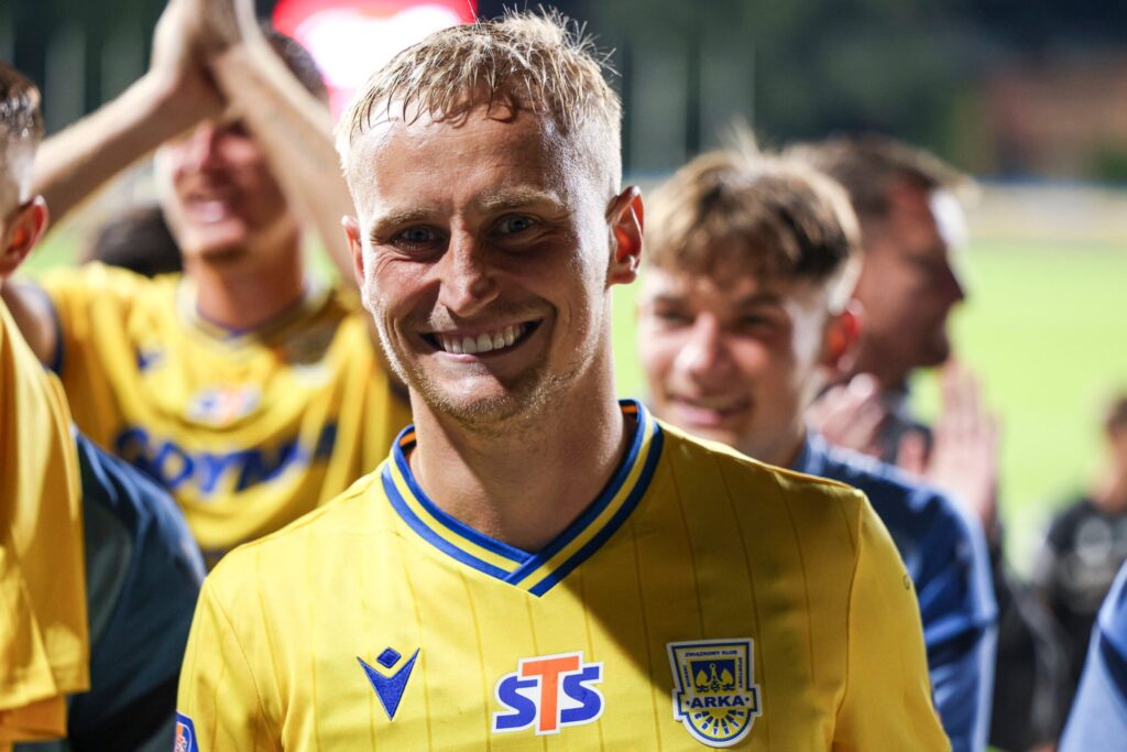 Piłkarze Arki Gdynia podczas meczu z IFK Goeteborg