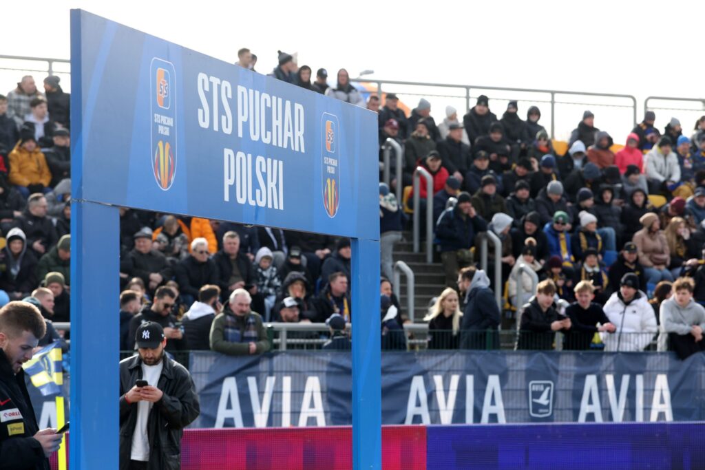Piłkarze podczas meczu Pucharu Polski