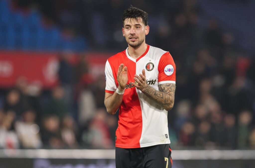 Jakub Moder podczas treningu Feyenoordu