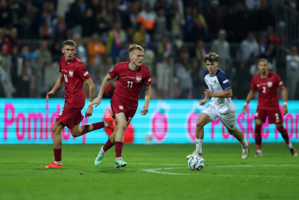 Reprezentacja Polski podczas meczu Ligi Narodów UEFA