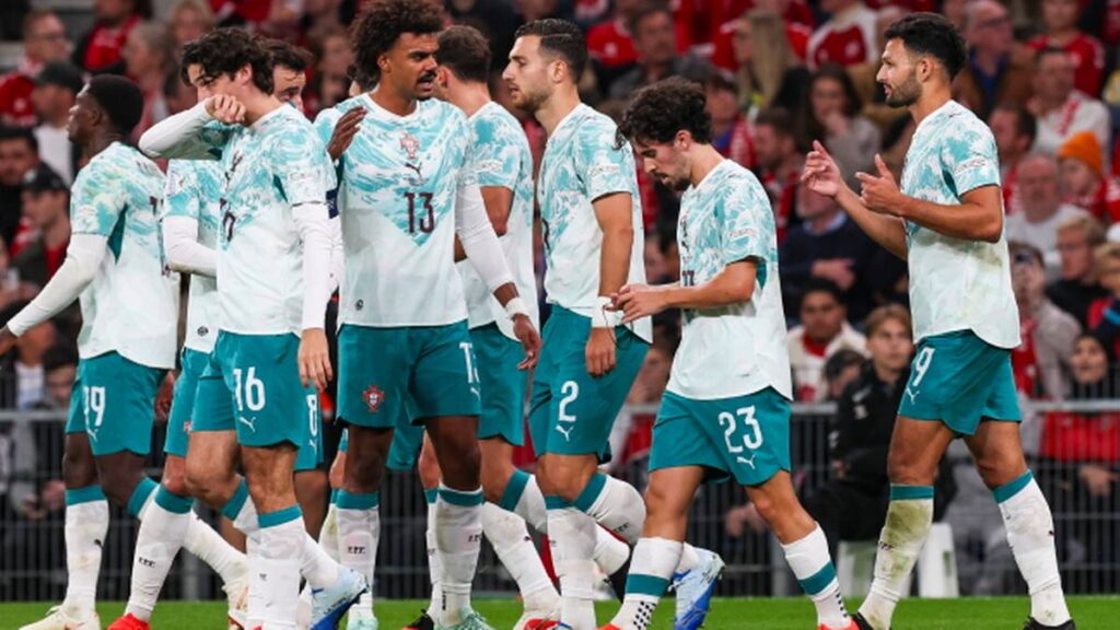 Mecz piłkarski Dania - Portugalia w Lidze Narodów UEFA